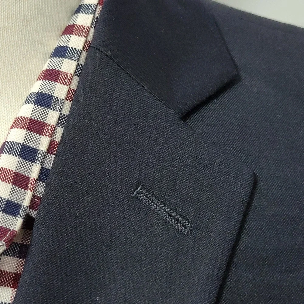 Joseph Abboud Men's‎ Sport Coat Blazer Two Button Navy Twill Wool Size 40S